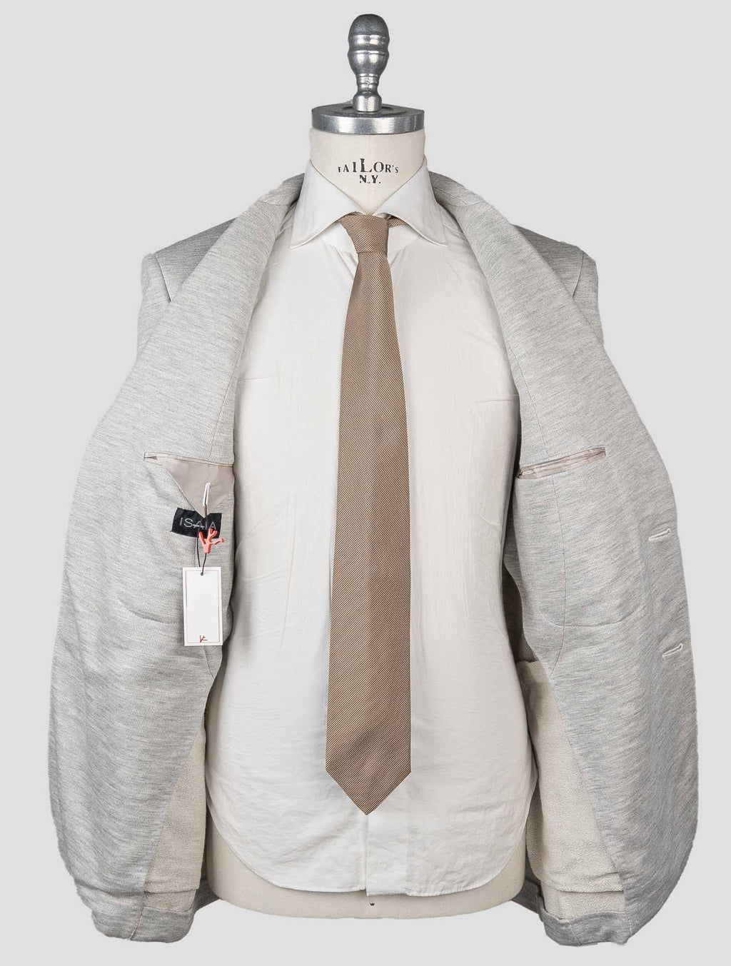 Isaia Gray Cotton Viscose Blazer