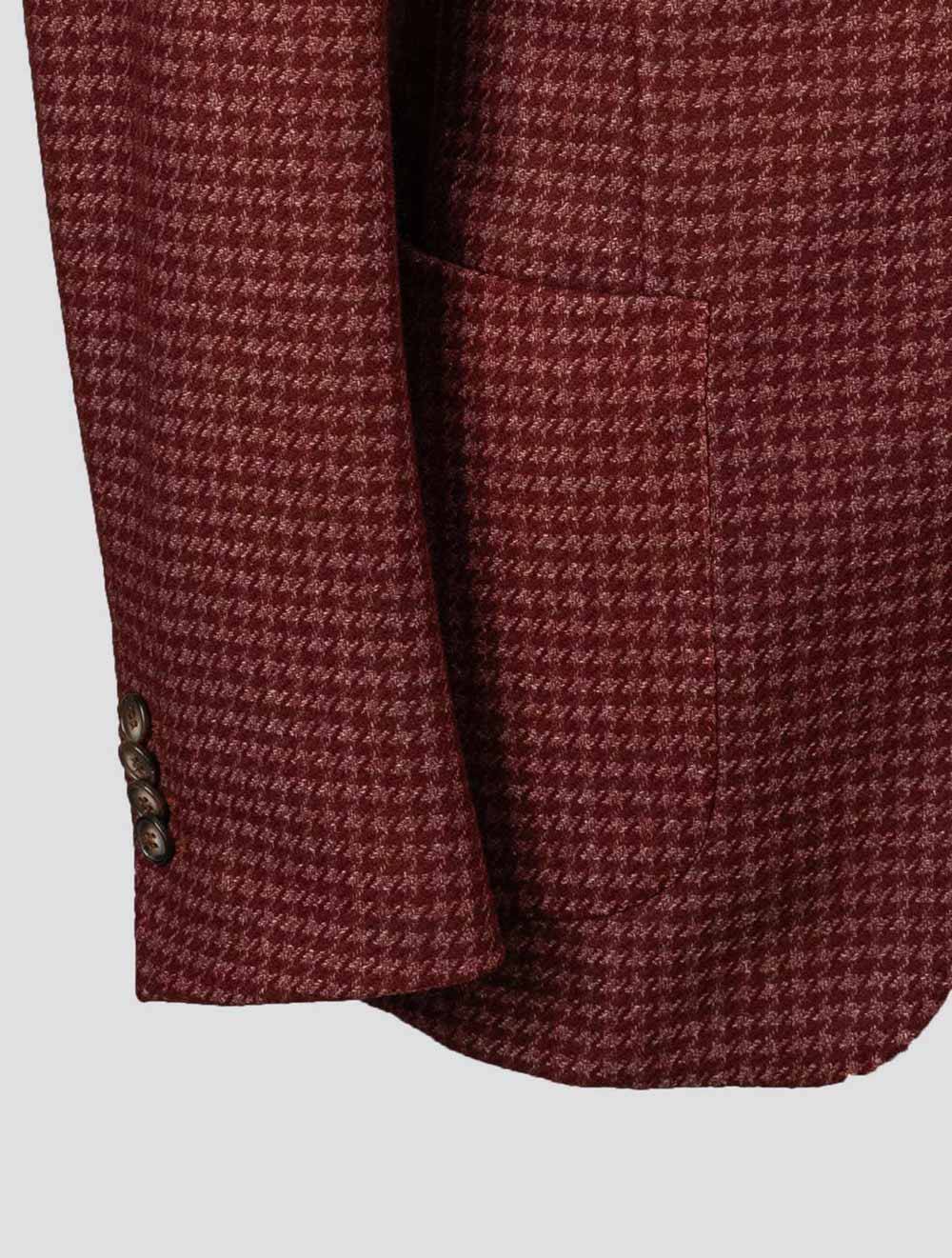 Isaia Red Wool Pa Blazer
