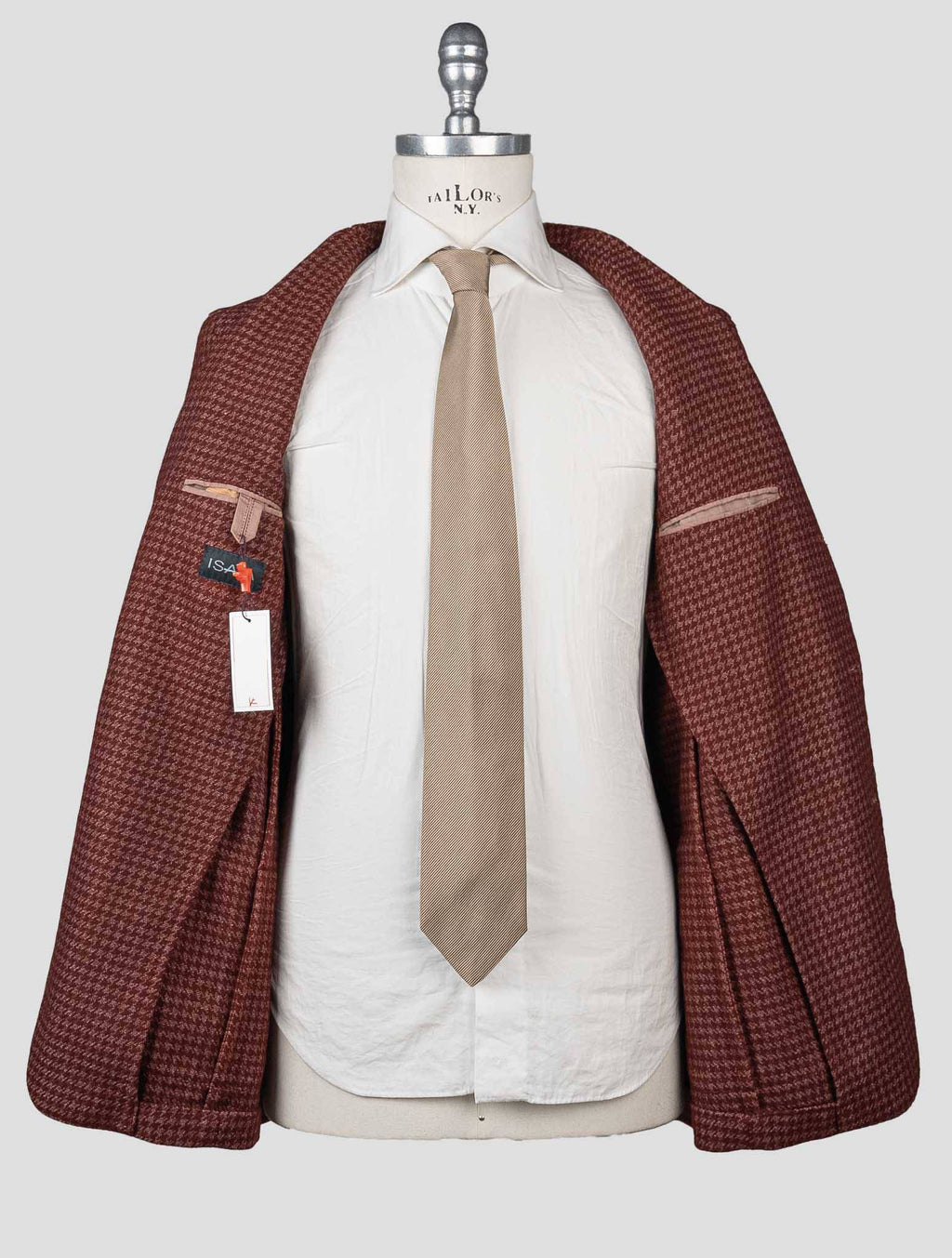 Isaia Red Wool Pa Blazer