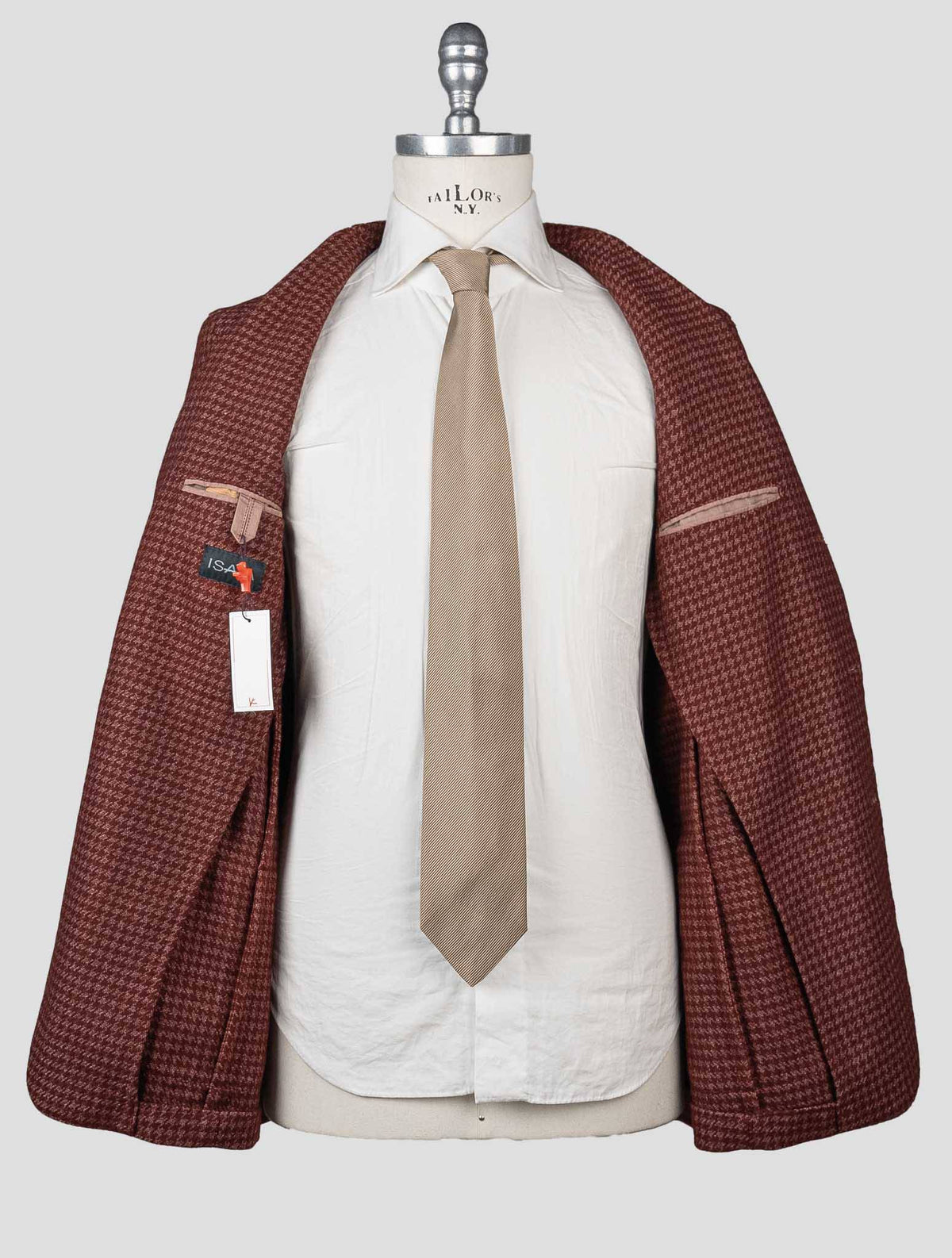 Isaia Red Wool Pa Blazer