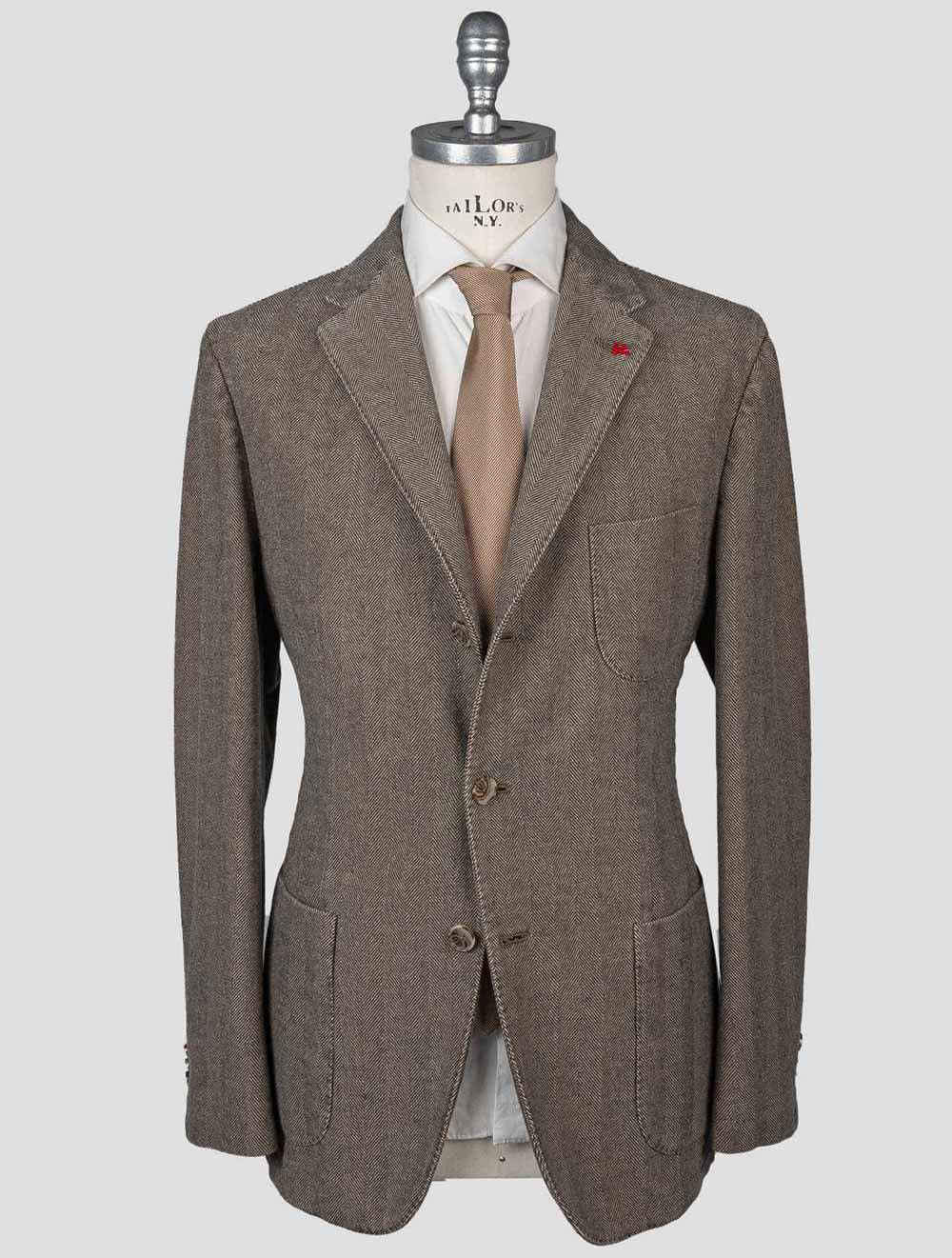 Isaia Gray Cotton Blazer