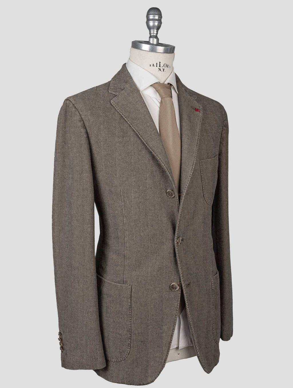 Isaia Isaia Gray Cotton Blazer Gray 001