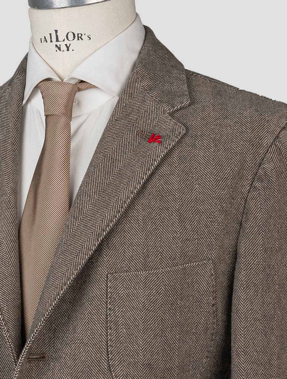 Isaia Gray Cotton Blazer