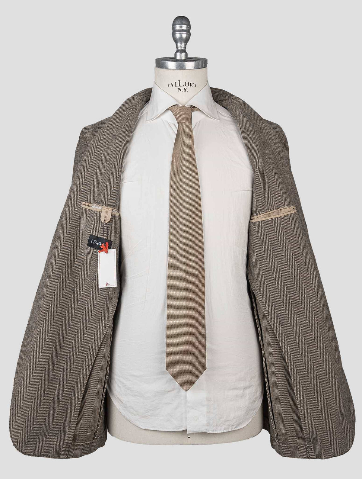 Isaia Gray Cotton Blazer