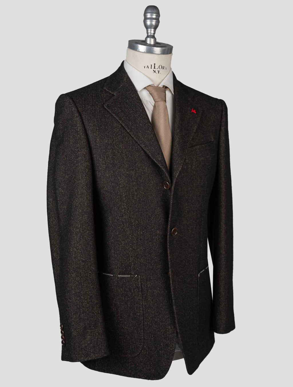 Isaia Isaia Brown Wool Cotton Blazer Brown 001