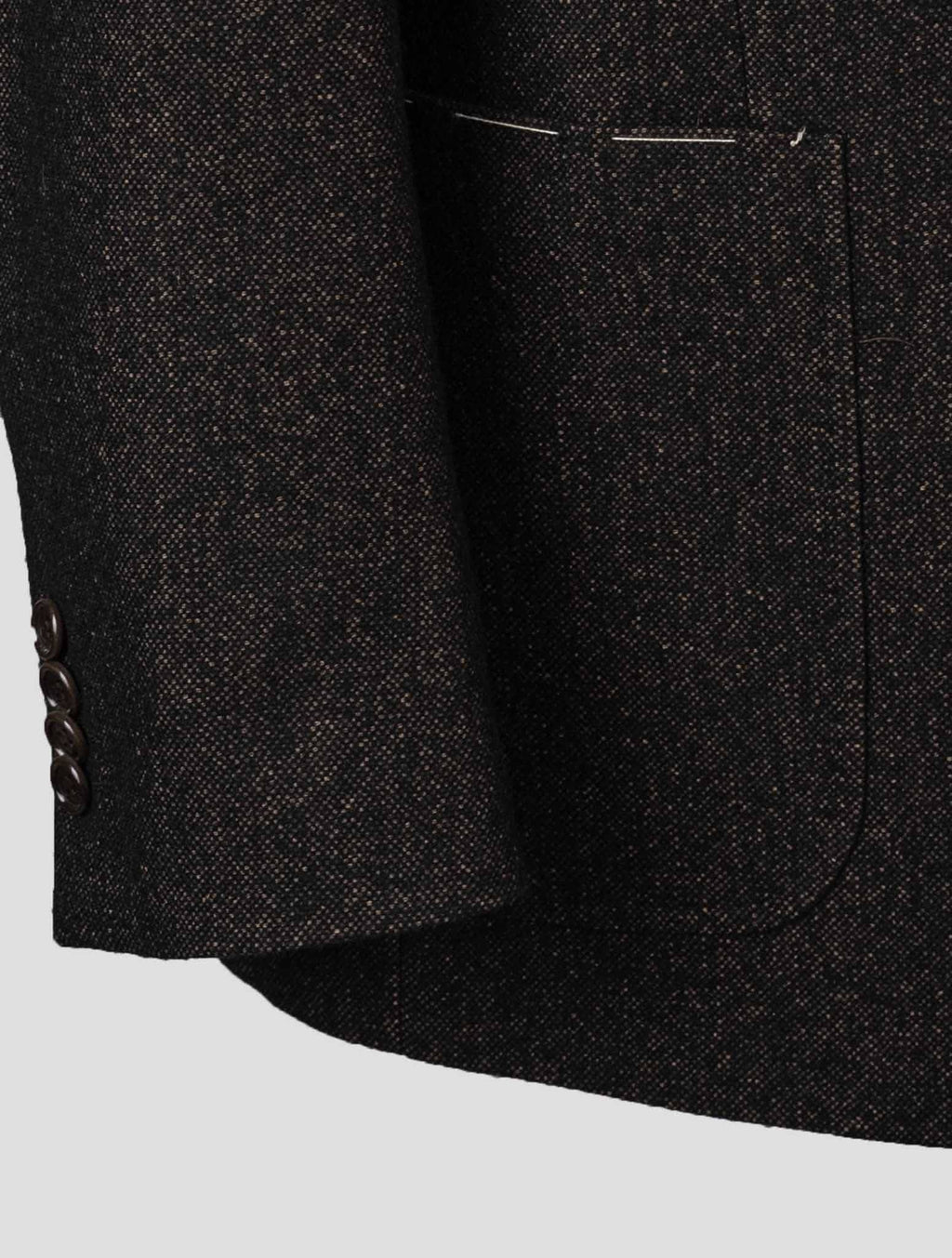 Isaia Brown Wool Cotton Blazer