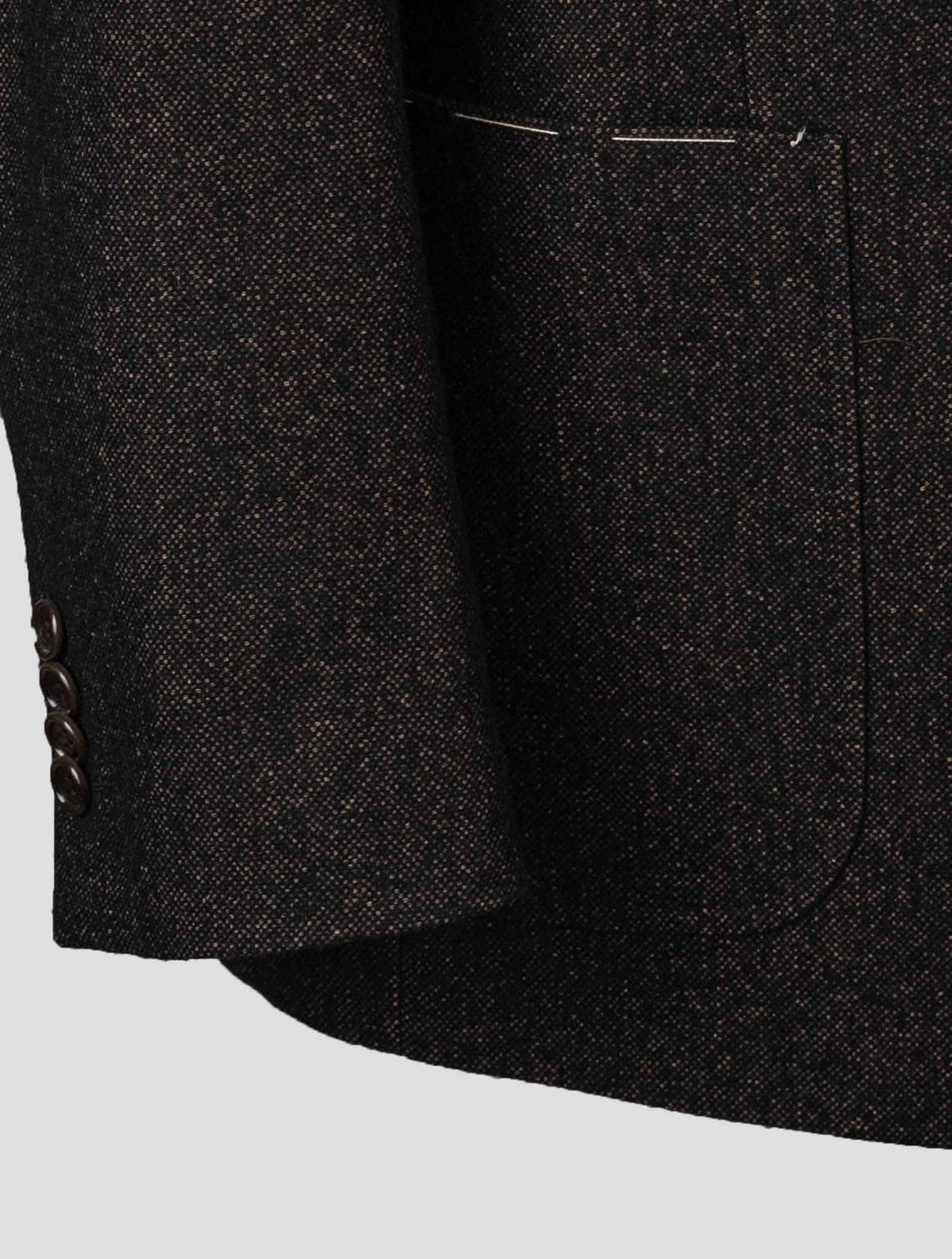 Isaia Brown Wool Cotton Blazer