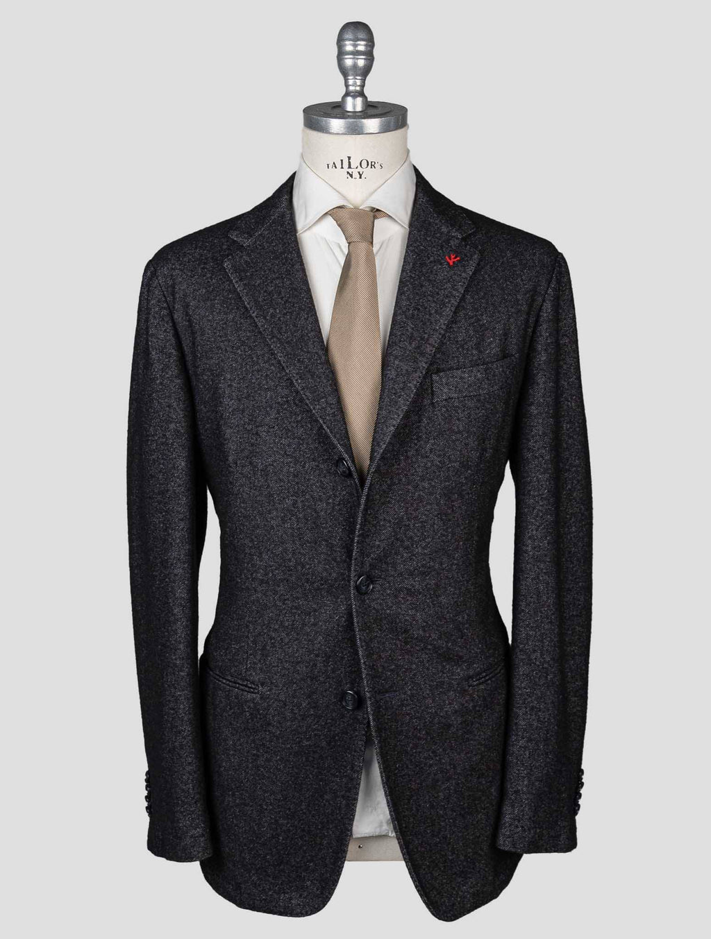 Isaia Gray Wool Cotton Blazer
