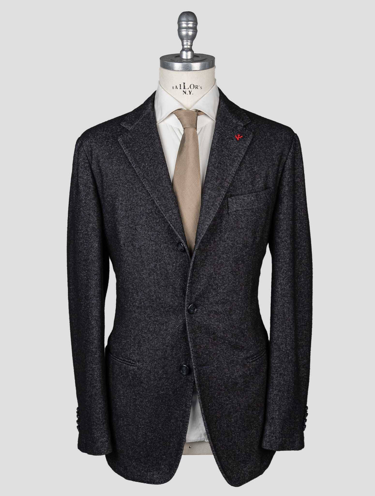 Isaia Gray Wool Cotton Blazer