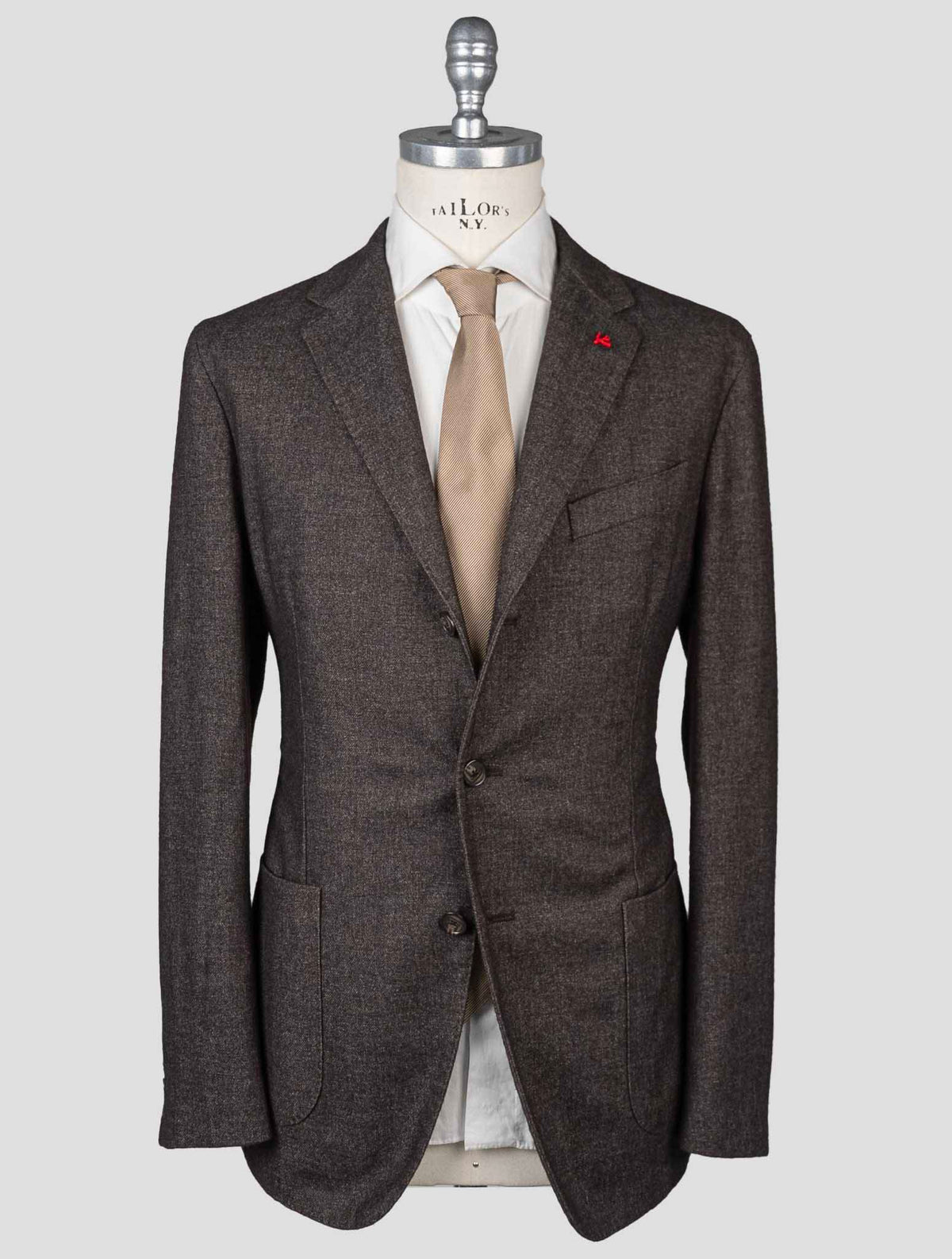Isaia Brown Cashmere Pa Blazer
