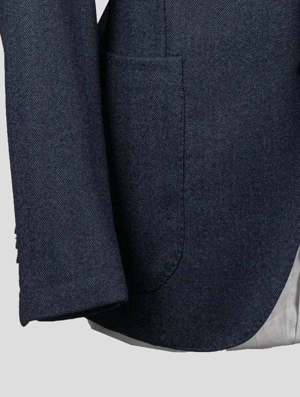 Isaia Blue Virgin Wool Blazer