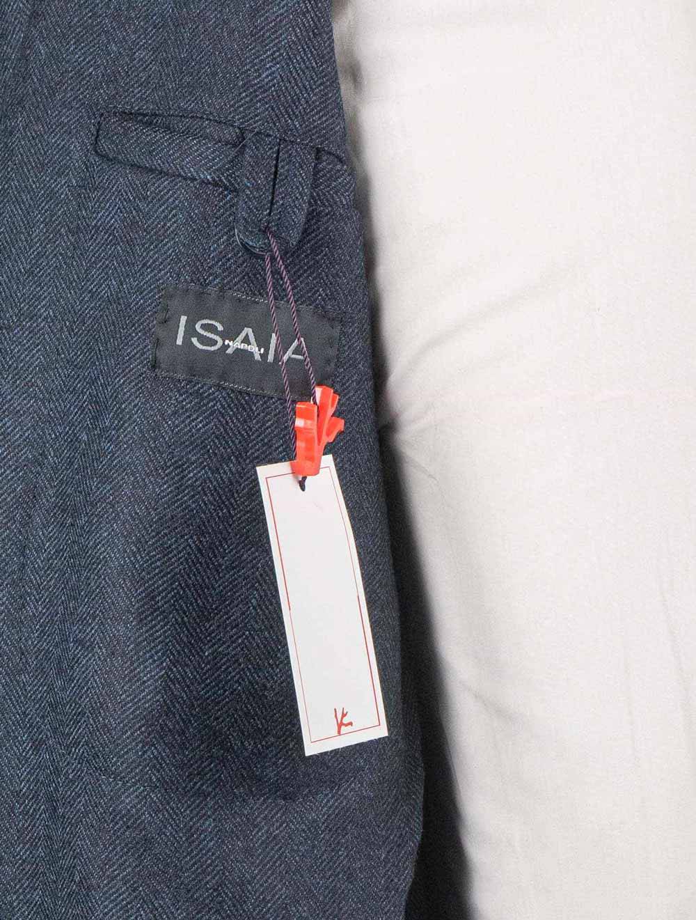 Isaia Blue Virgin Wool Blazer