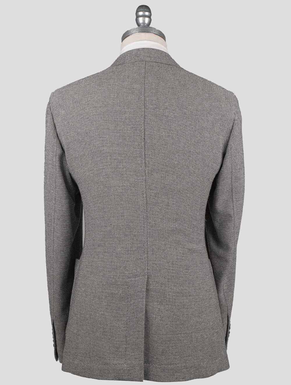 Isaia Black White Wool Cashmere Ea Blazer