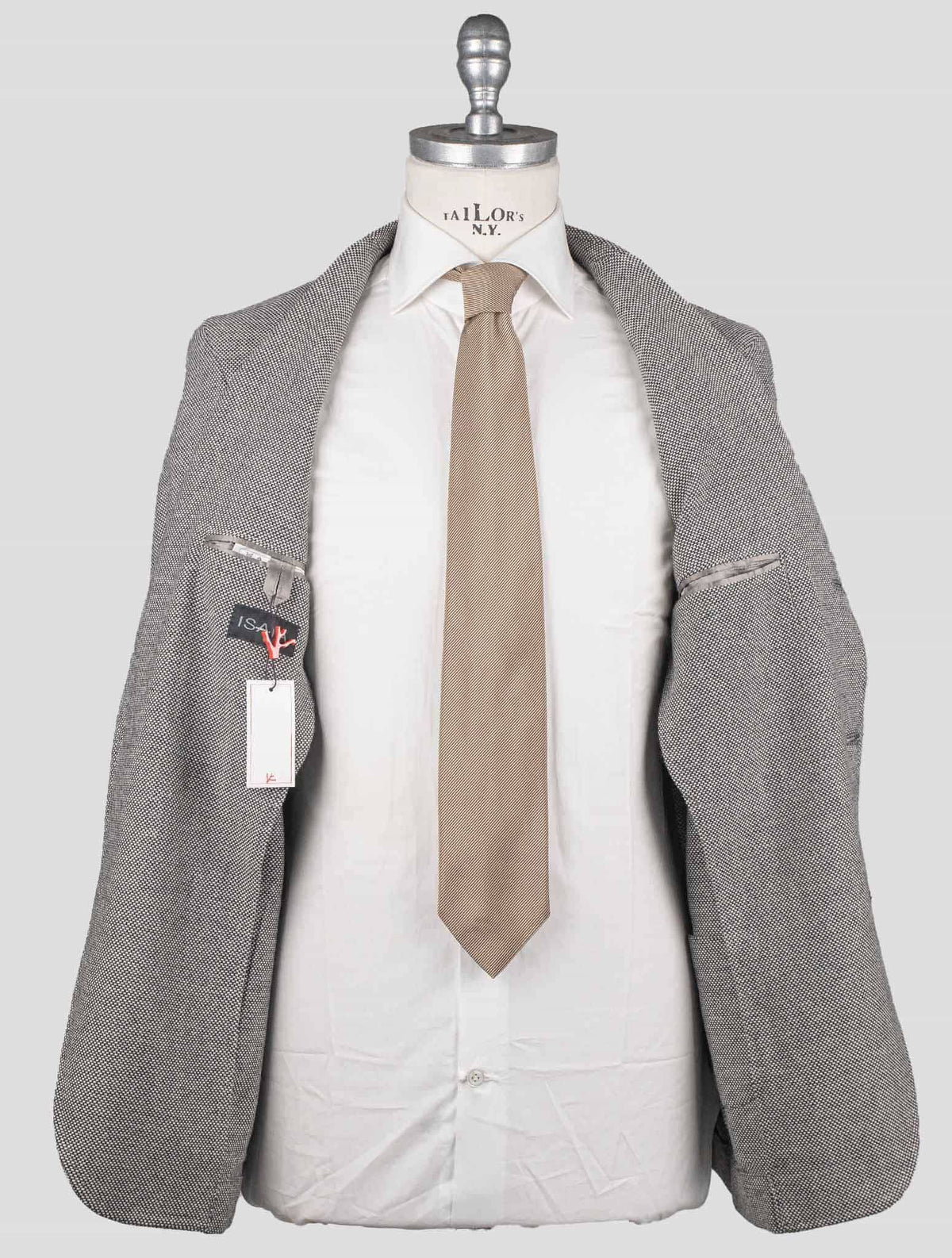 Isaia Black White Wool Cashmere Ea Blazer
