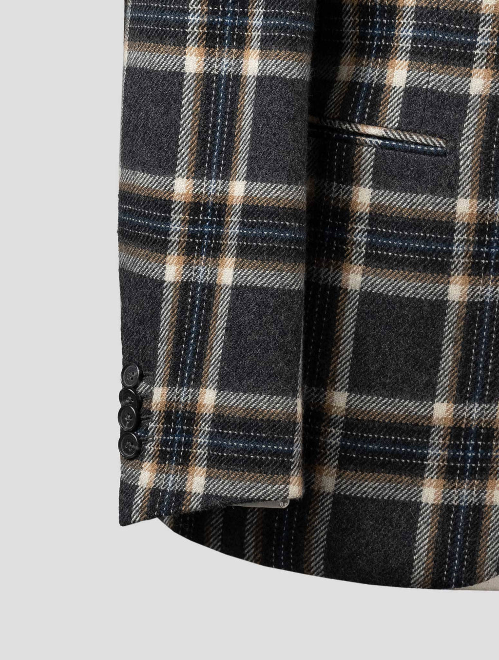 Isaia Multicolor Virgin Wool Blazer