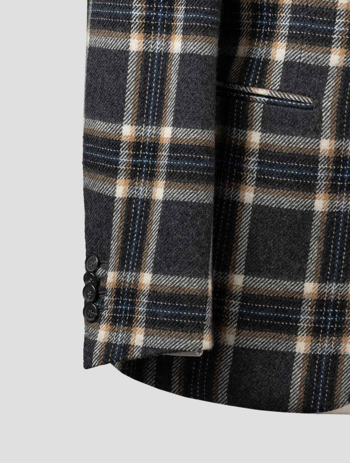 Isaia Multicolor Virgin Wool Blazer