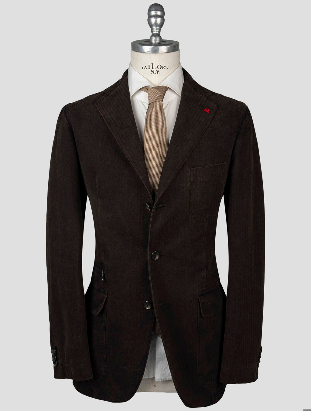 Isaia Isaia Brown Cotton Blazer Brown 000