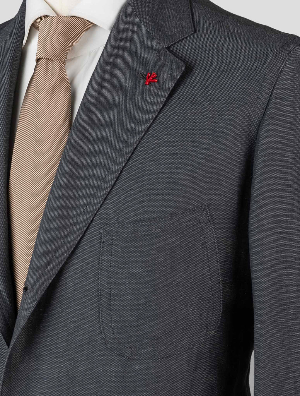 Isaia Blue Linen Blazer