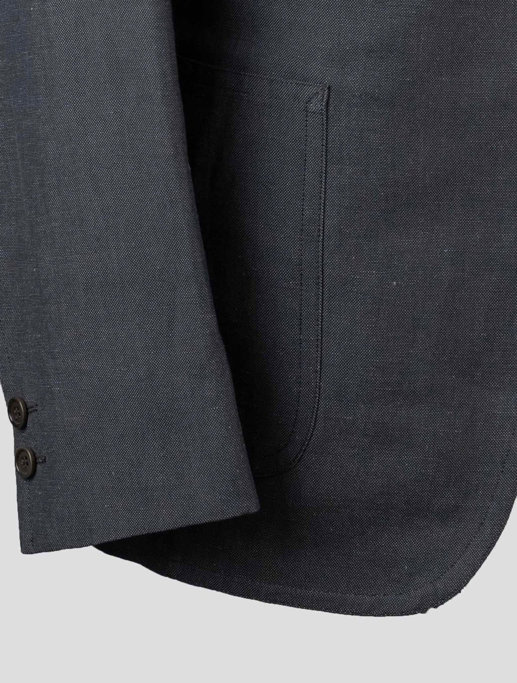 Isaia Blue Linen Blazer