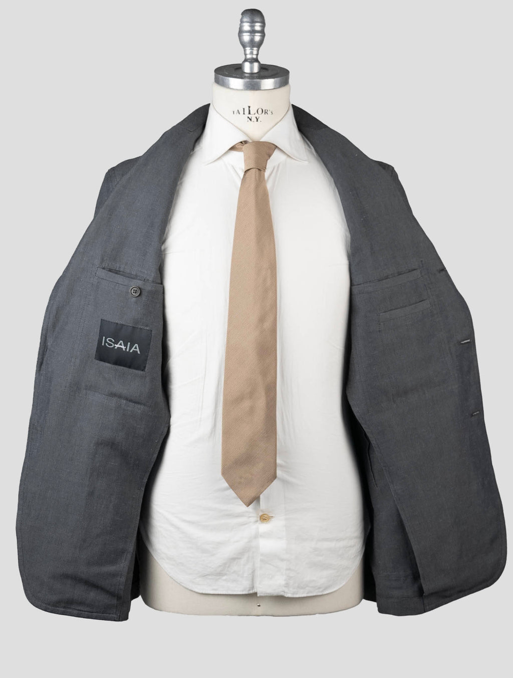 Isaia Blue Linen Blazer