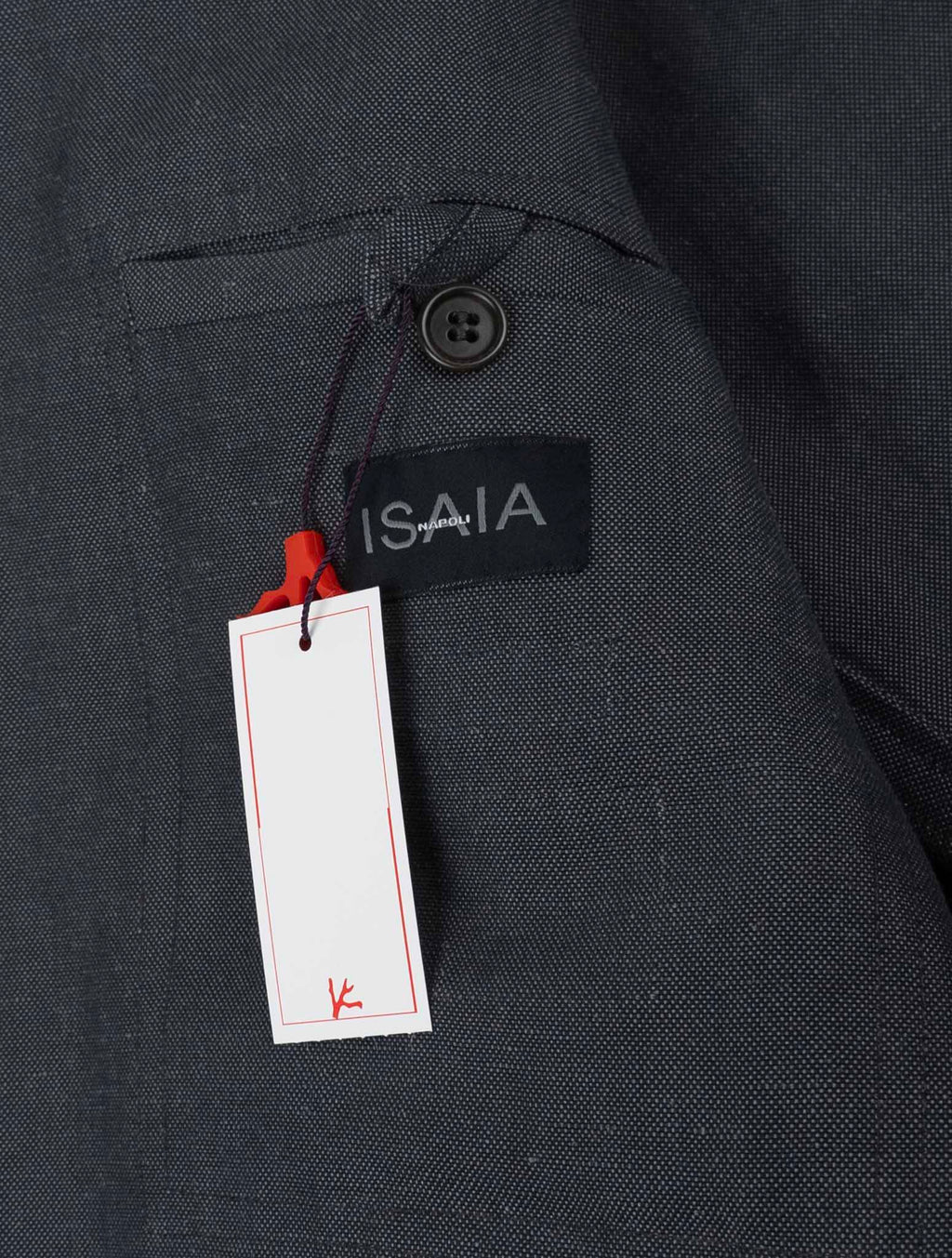 Isaia Blue Linen Blazer