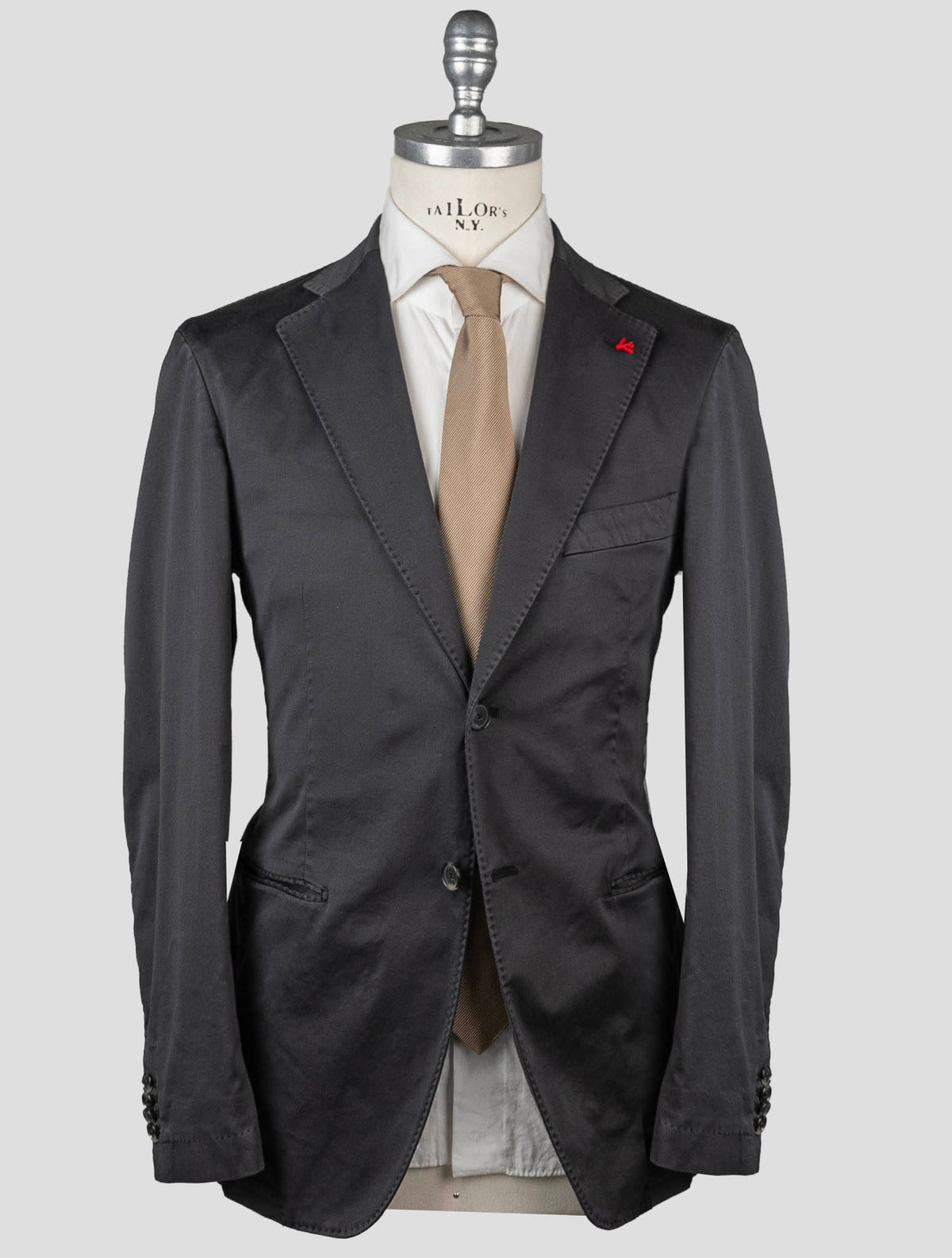 Isaia Gray Cotton Ea Blazer