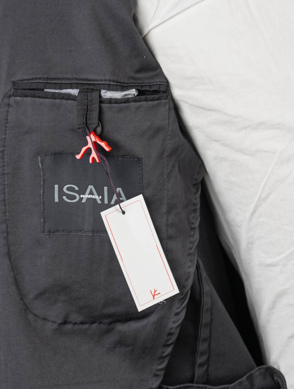 Isaia Gray Cotton Ea Blazer
