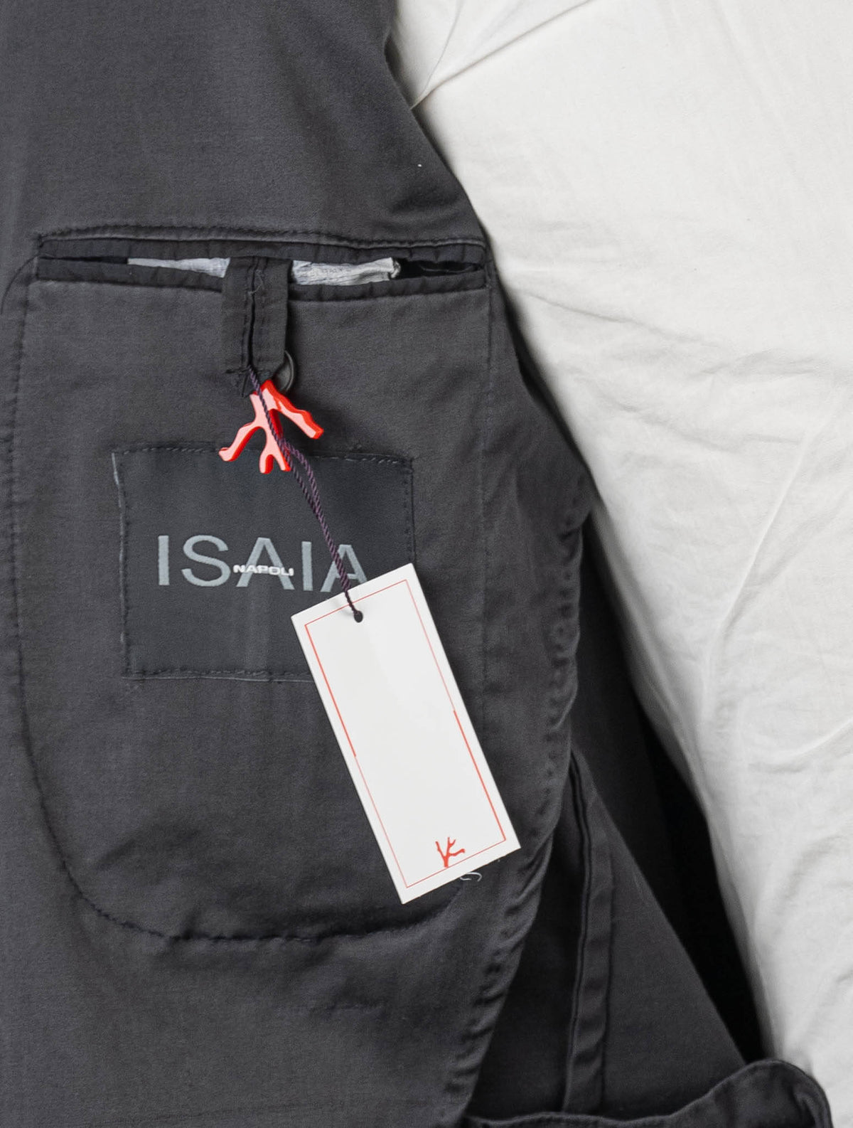 Isaia Gray Cotton Ea Blazer