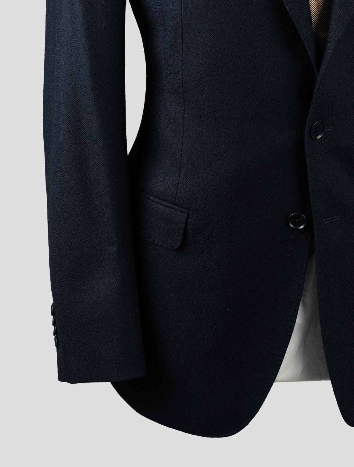 Isaia Blue Virgin Wool Blazer
