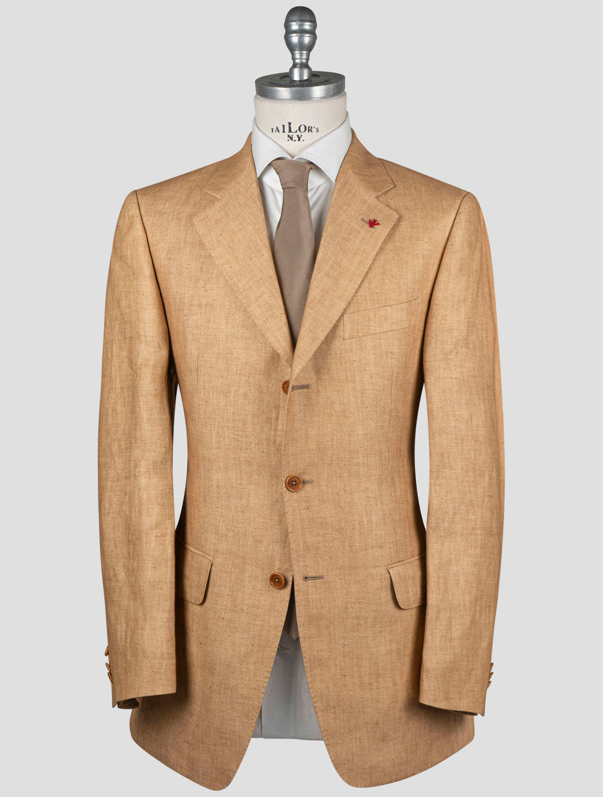 Isaia Orange Linen Blazer
