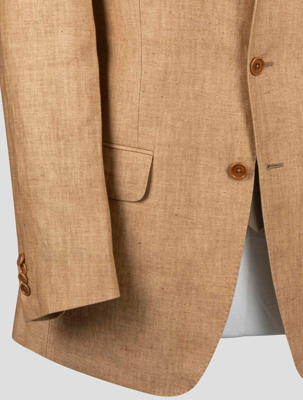 Isaia Orange Linen Blazer