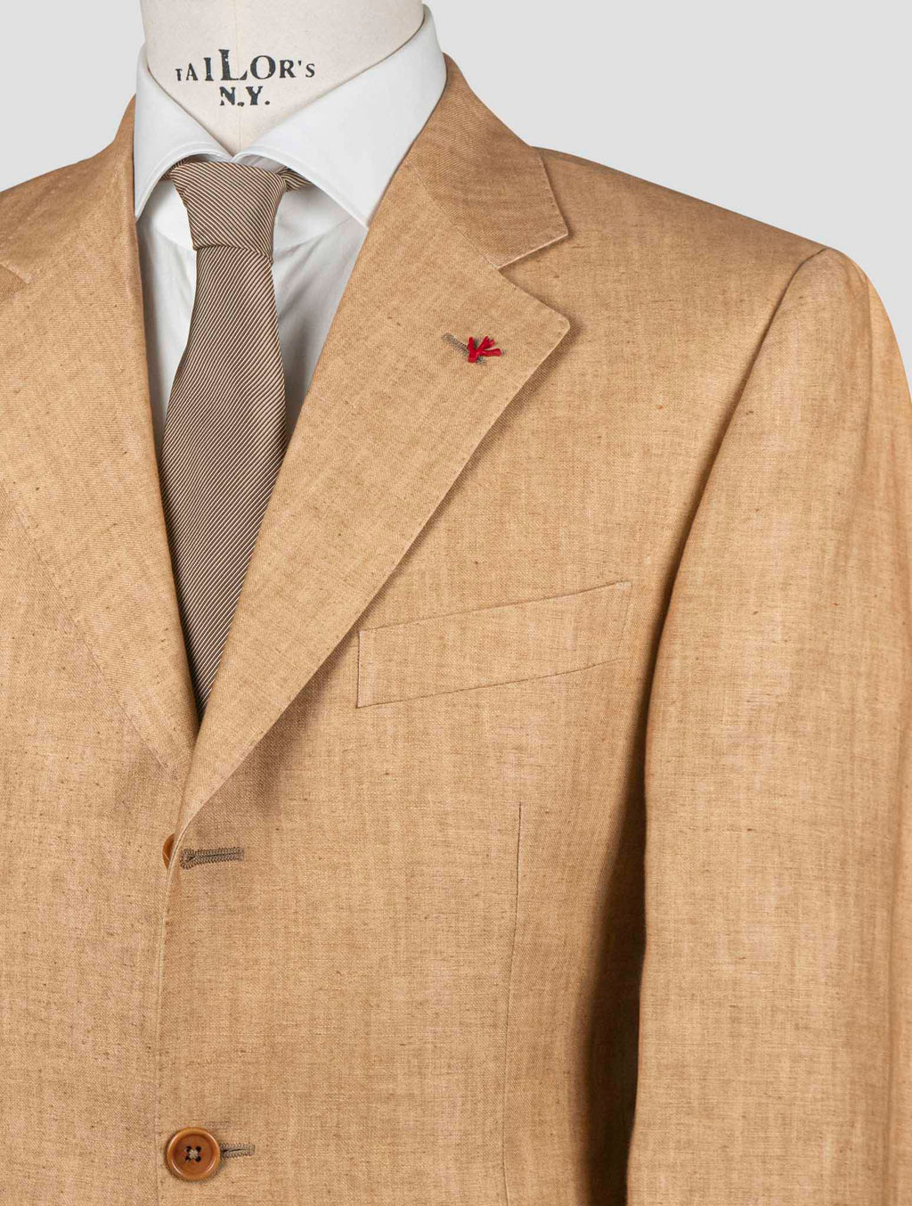 Isaia Orange Linen Blazer