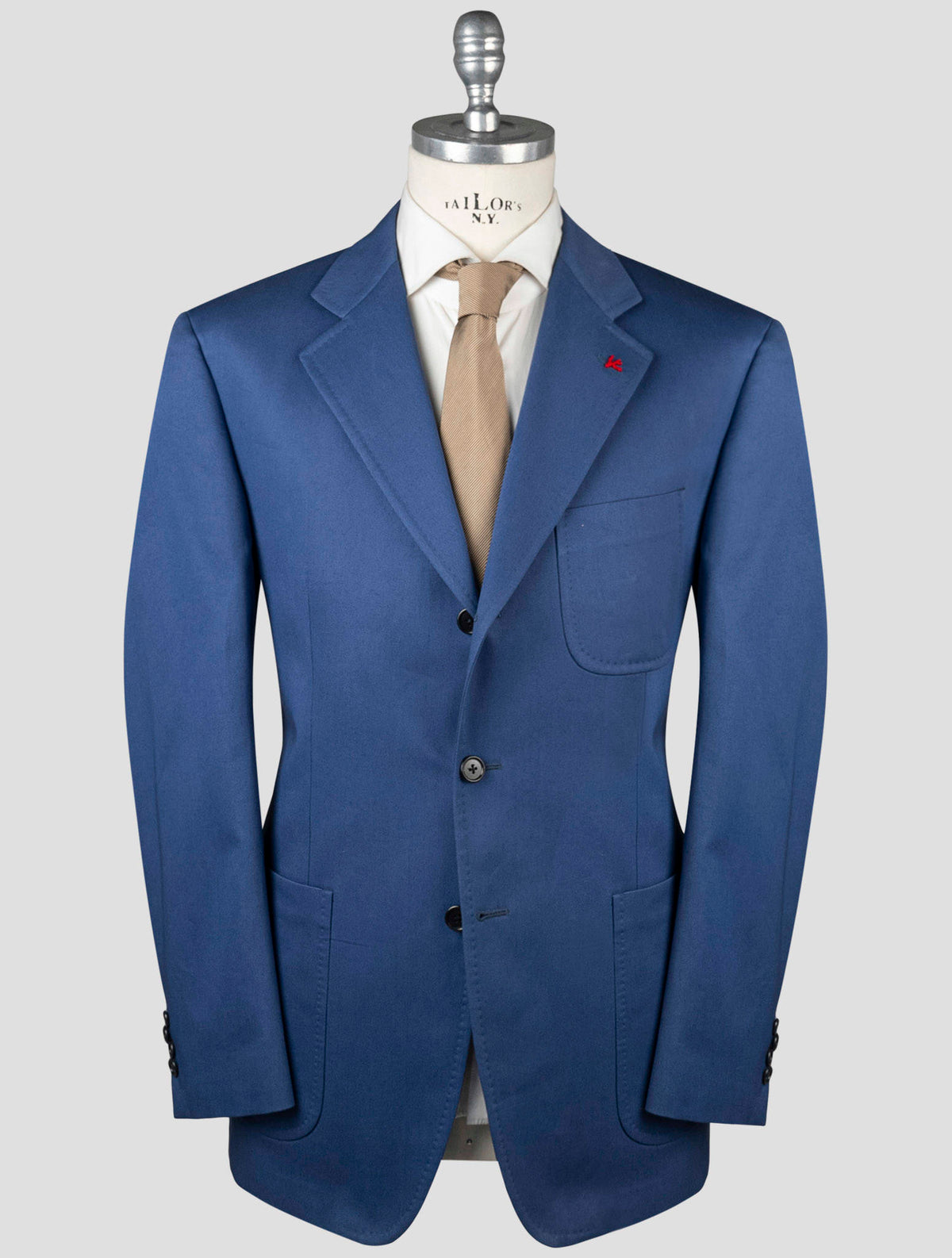 Isaia Blue Cotton Blazer