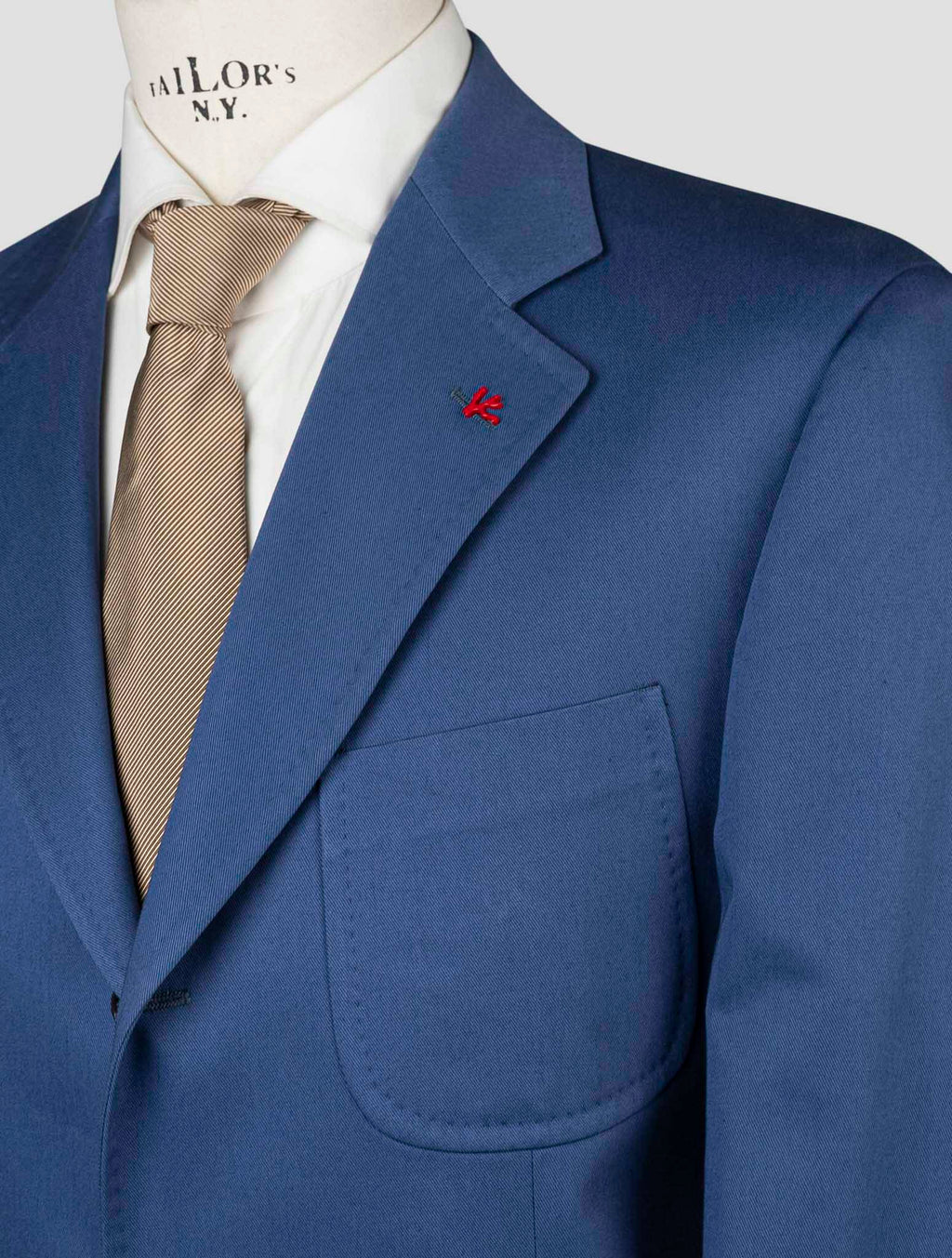 Isaia Blue Cotton Blazer