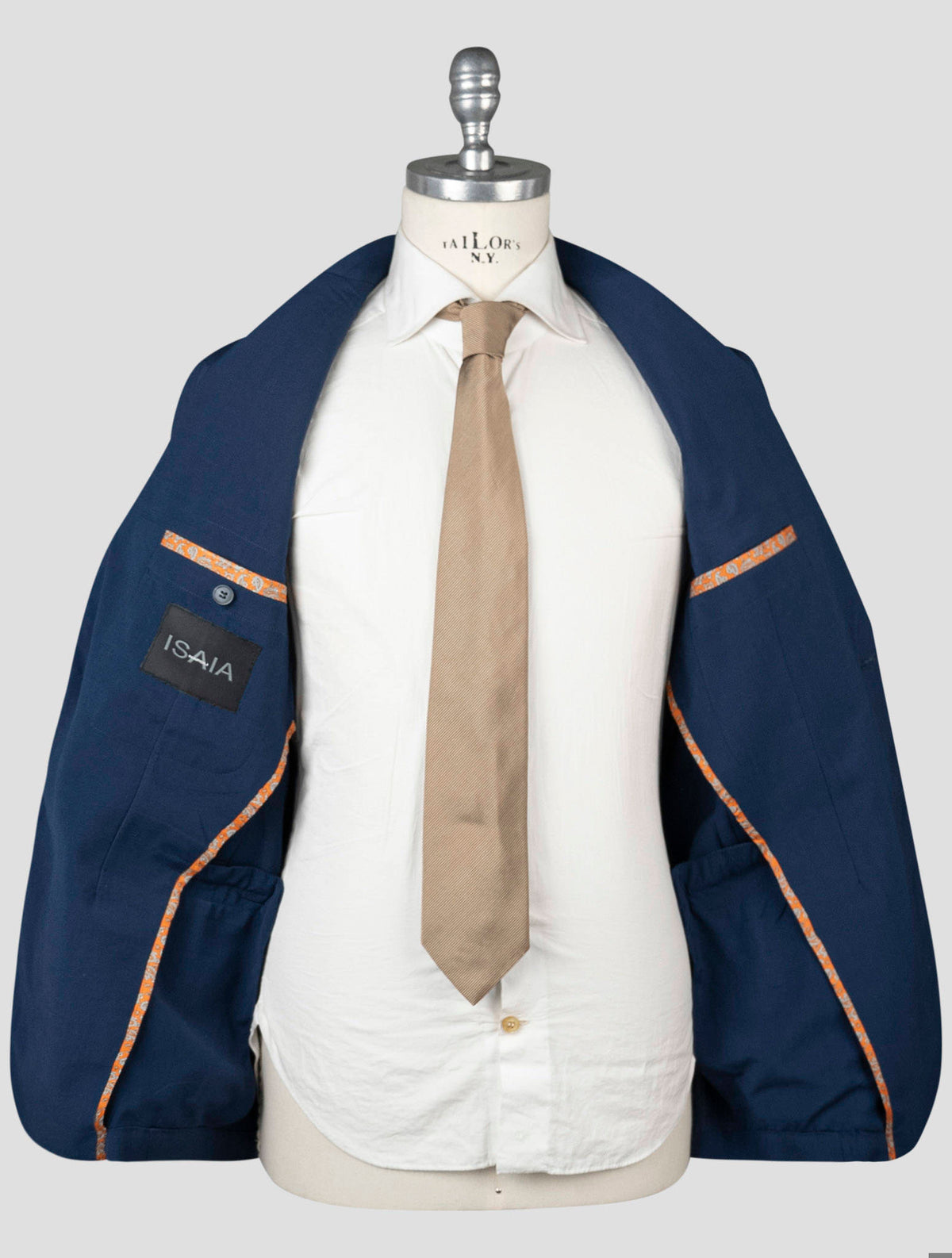 Isaia Blue Virgin Wool Blazer