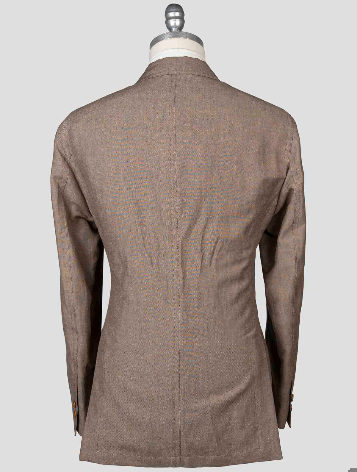 Isaia Brown Wool Linen Blazer
