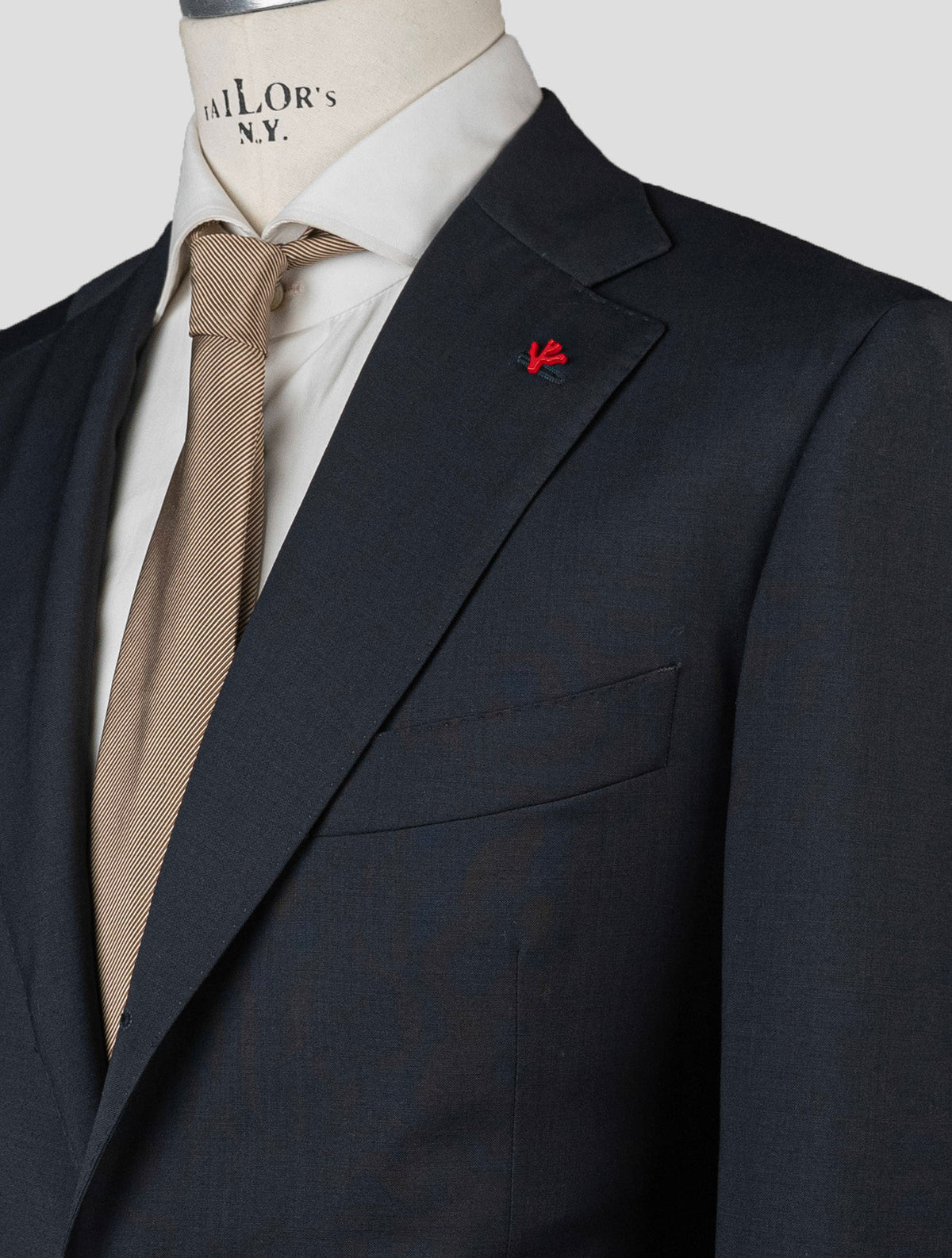Isaia Brown Wool Linen Blazer