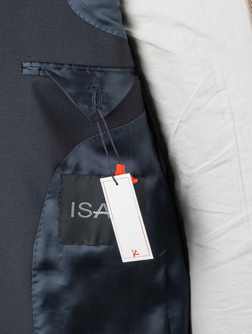 Isaia Brown Wool Linen Blazer