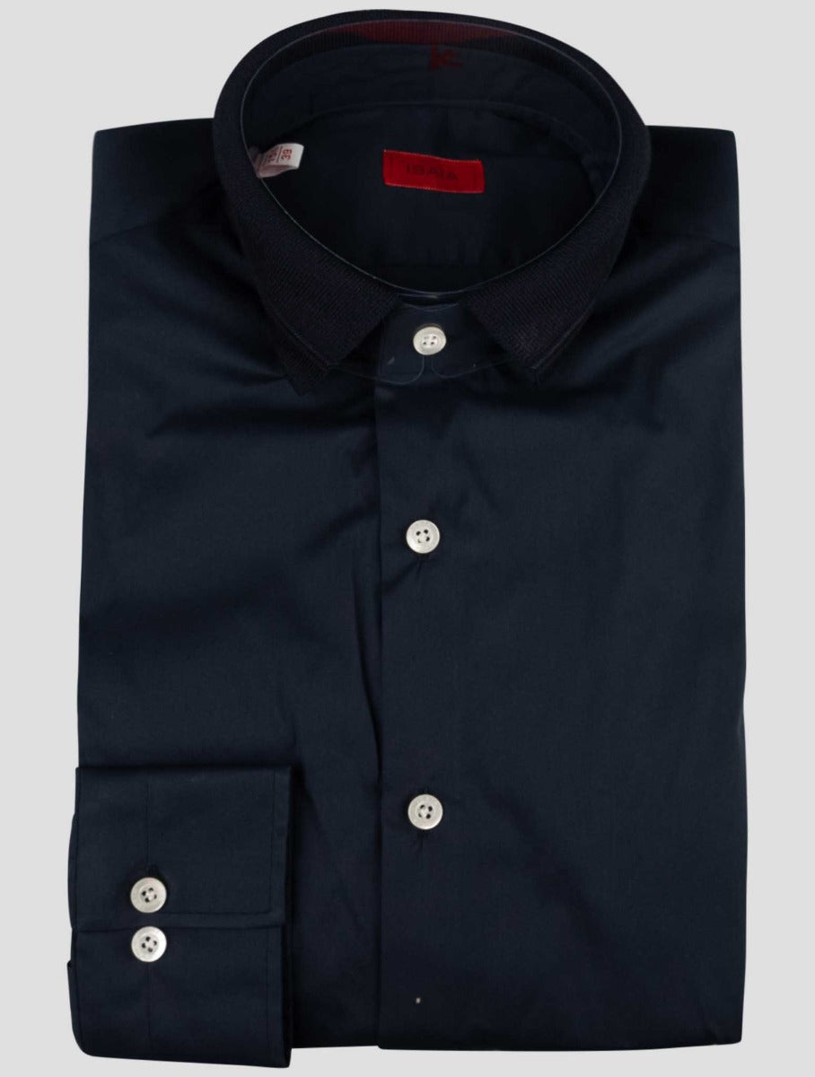 Isaia Blue Cotton Shirt