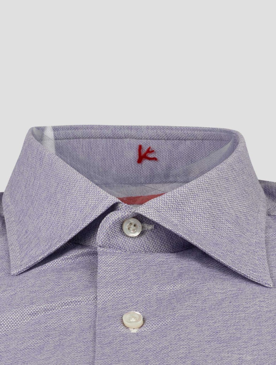 Isaia Purple Cotton Shirt