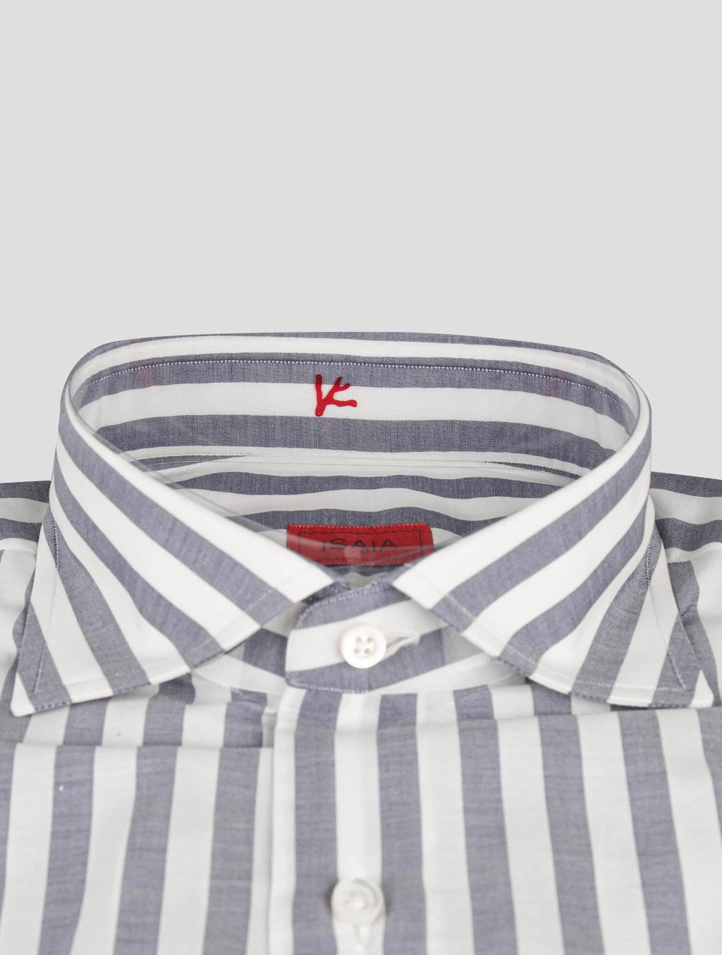 Isaia Isaia Light Blue White Cotton Shirt Light Blue / White 001