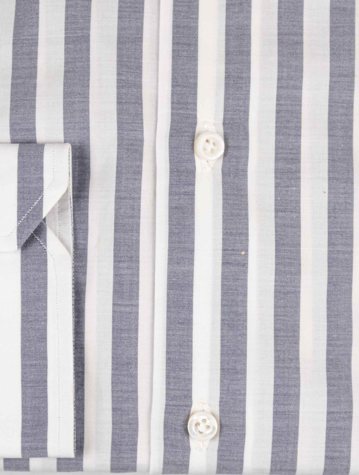 Isaia Light Blue White Cotton Shirt