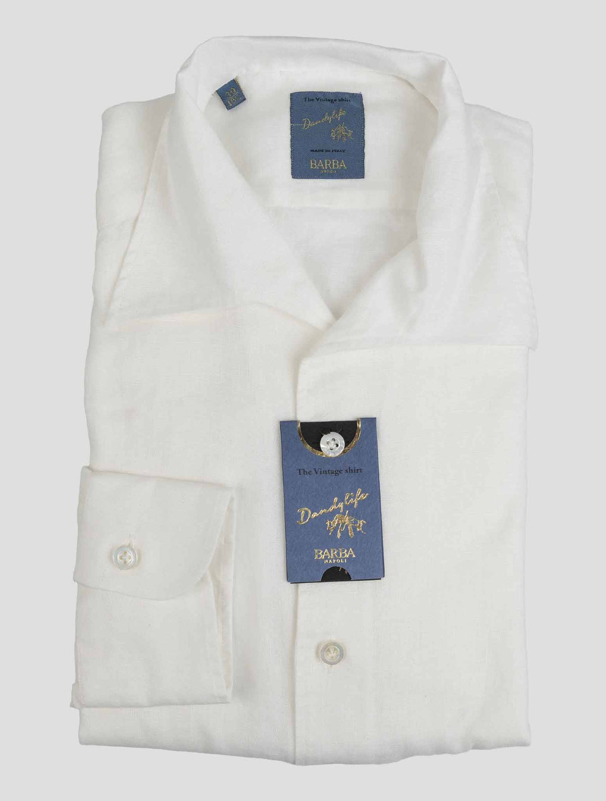 Barba White Linen Shirt