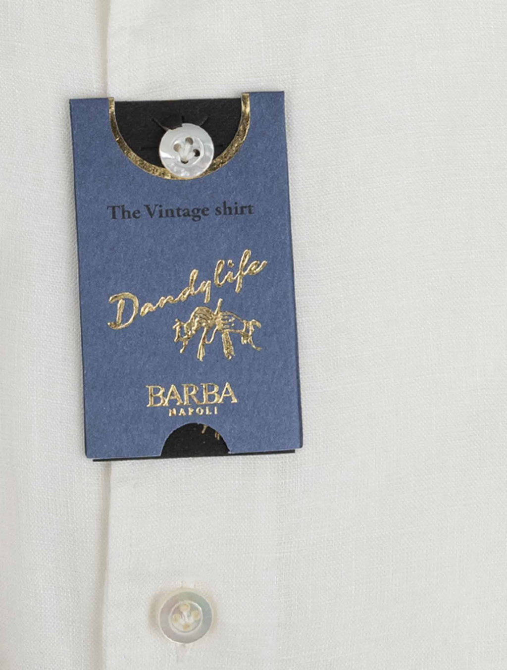 Barba White Linen Shirt