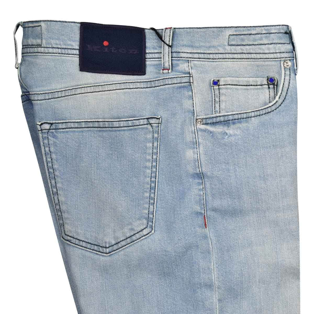 KITON Blue Cotton Ea Jeans
