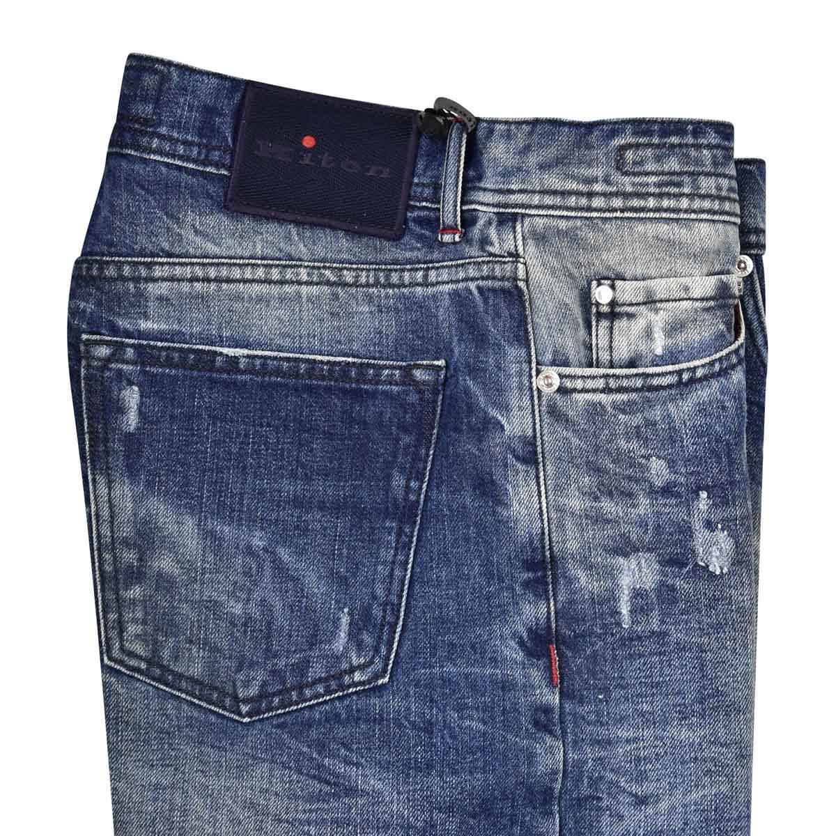 KITON Blue Cotton Ea Jeans
