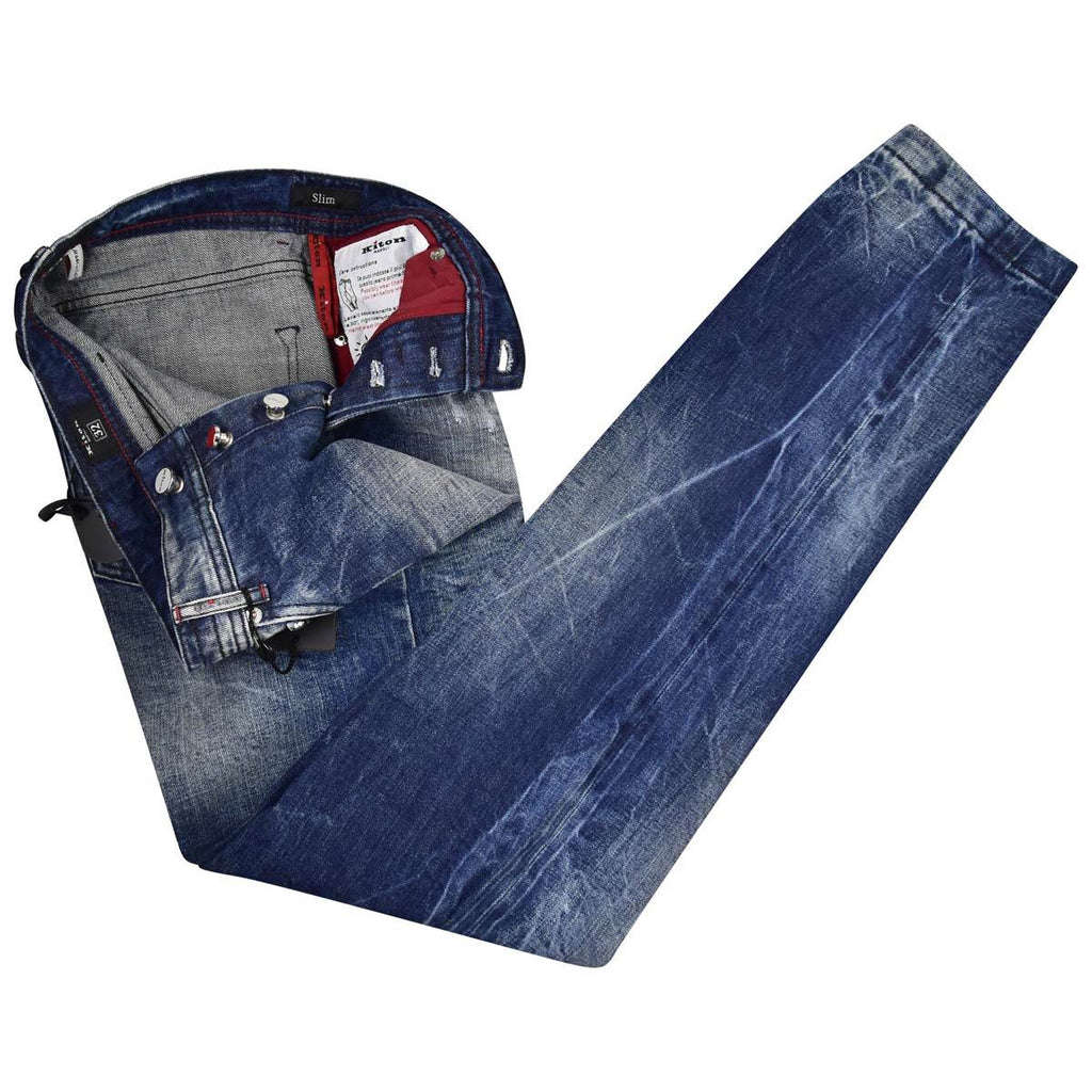 KITON Blue Cotton Ea Jeans