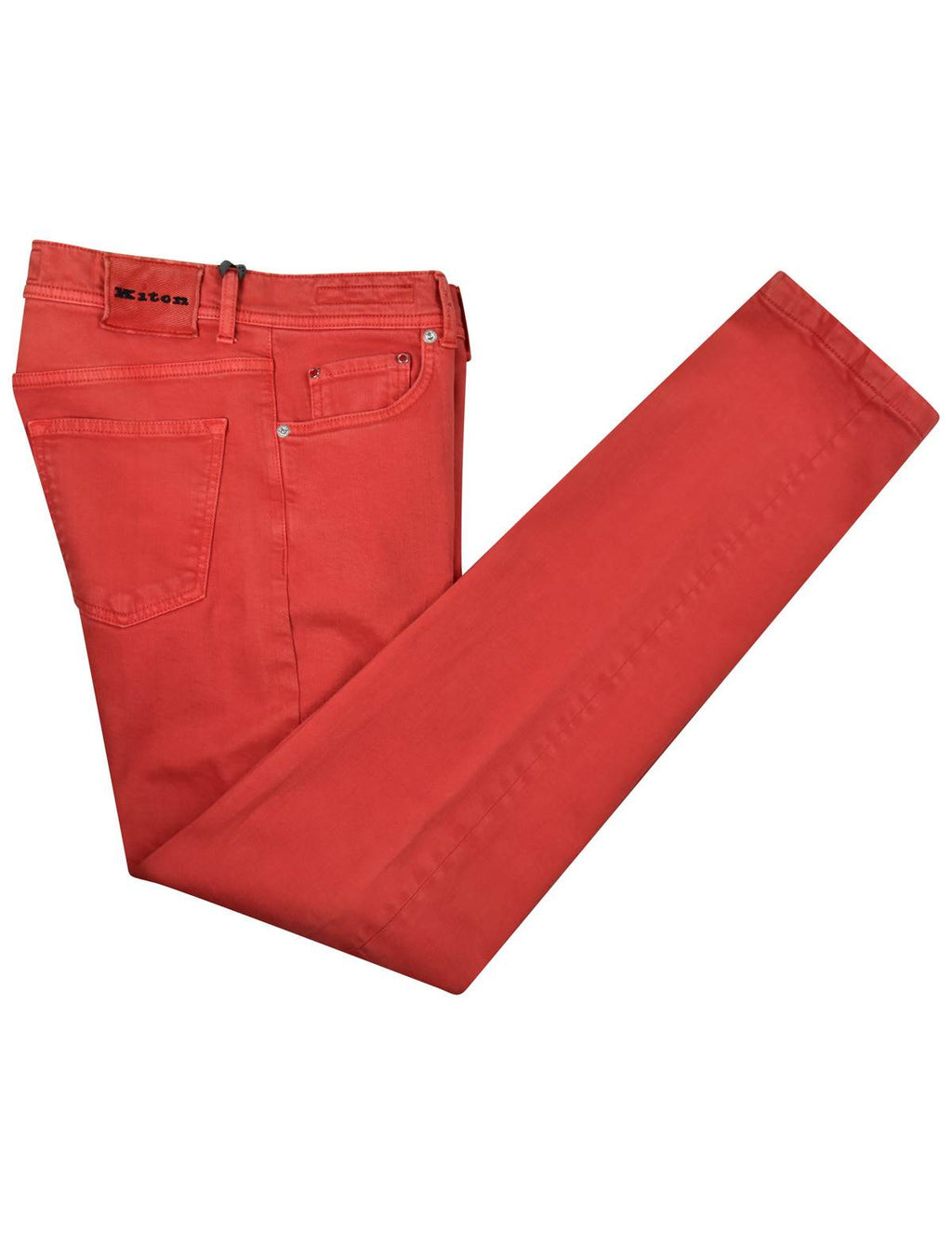 Kiton Kiton Red Cotton Ea Jeans Red 000