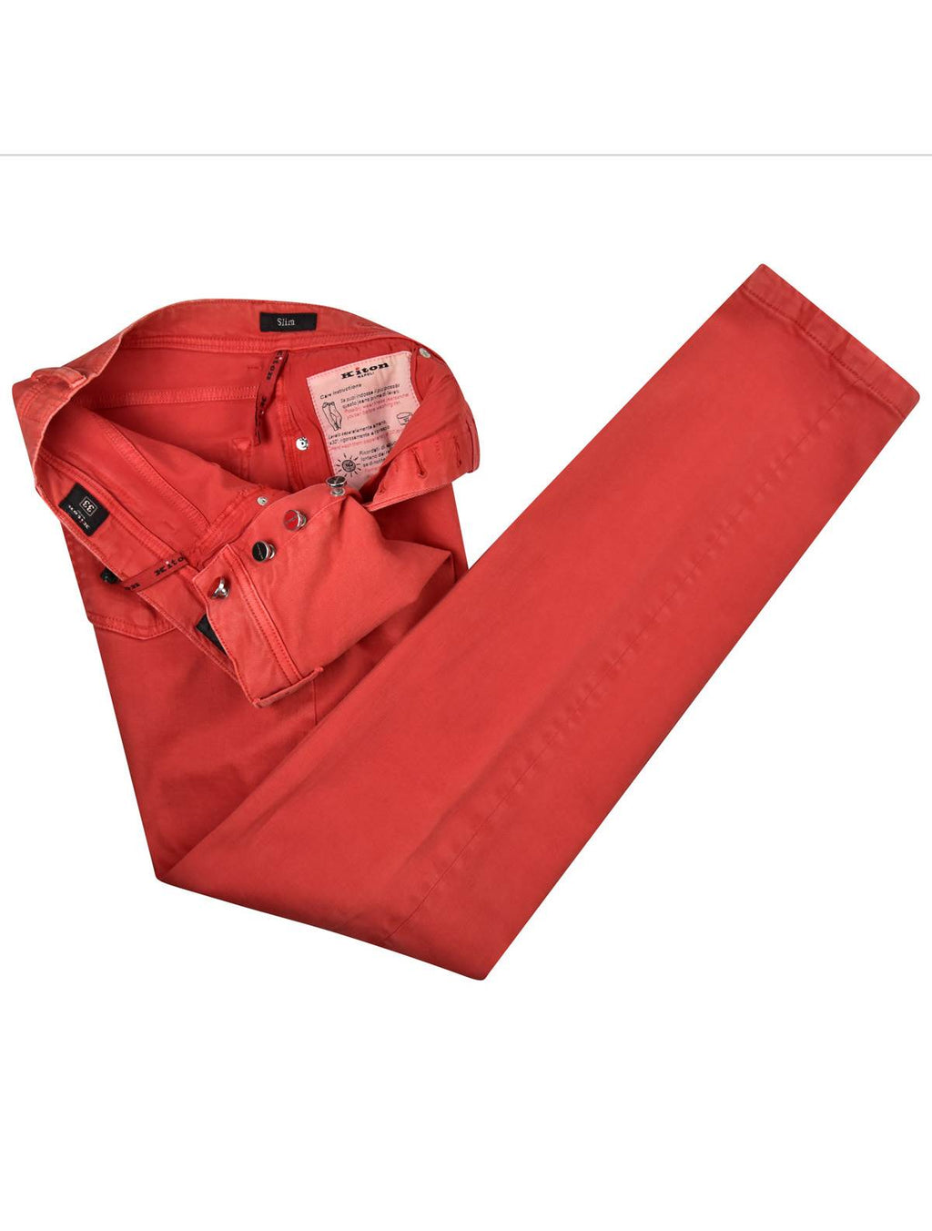 Kiton Kiton Red Cotton Ea Jeans Red 001