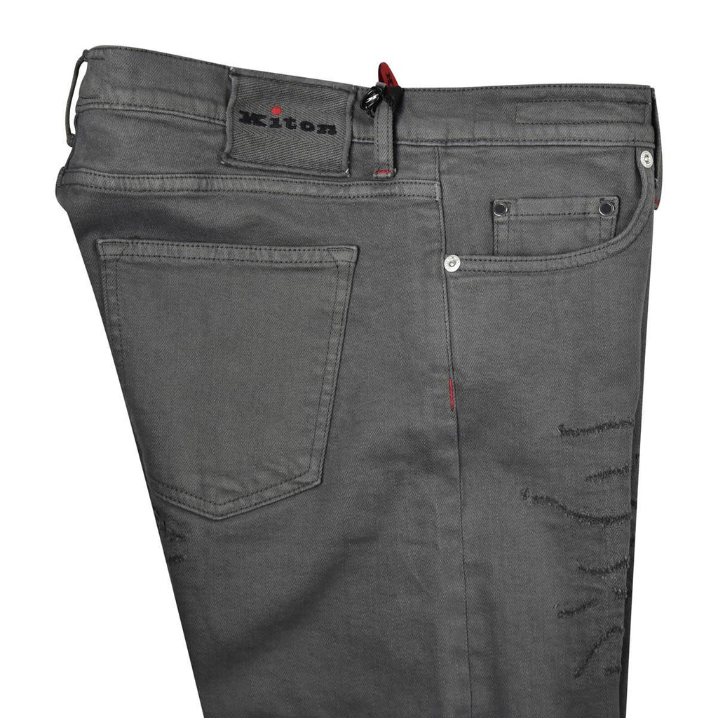 KITON Gray Cotton Ea Jeans